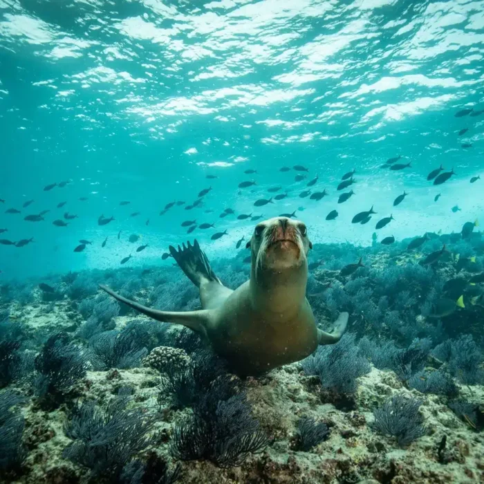 Sea lions in the sea of cortez